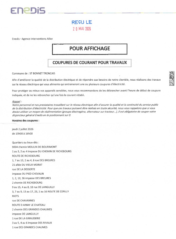 Coupures de courant
