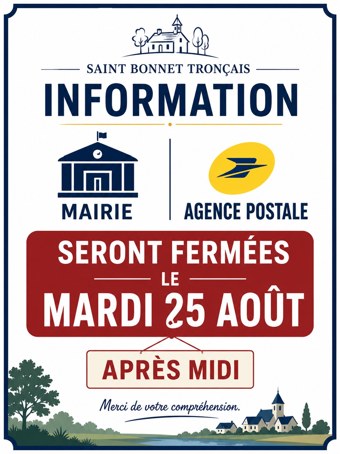 Fermeture de la mairie