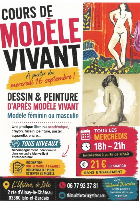 Cours de modèle vivant
