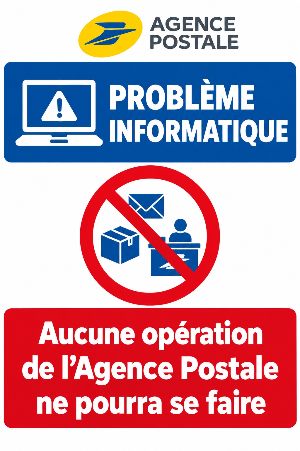 Agence postale : problème informatique